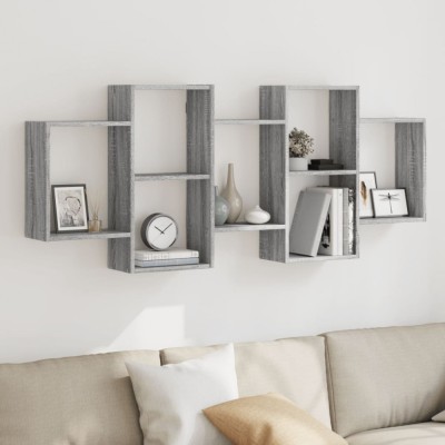 vidaXL Raft de perete, gri sonoma, 159x18x65 cm, lemn prelucrat 853214 foto