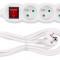 Cablu DG-F803BK 01,50 m, cablu prelungitor, 3 prize + &icirc;ntrerupător