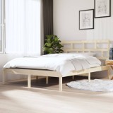 vidaXL Cadru de pat dublu 4FT6, 135x190 cm, lemn masiv