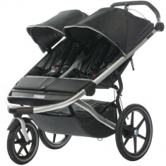 Carucior Sport pentru gemeni Thule Urban Glide 2 Dark Shadow, recomandat copiilor pana la 45 kg foto