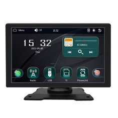 Sistem Multimedia Techstar&reg; Apple Carplay/Android 9001P, Ecran Tactil, 9 Inch 1024x600 HD IPS, Bluetooth, Mirror Link, Card TF, USB, AUX, Negru