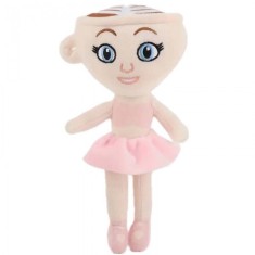 Jucarie Plus Ballerina Cappuccina 28 cm &ndash; Personaj Anime, Moale, Roz, Cappuccino Assassino