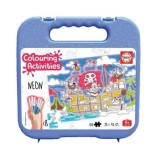 Cumpara ieftin Puzzle de colorat Educa - Pirates Colouring Puzzle, 100 piese