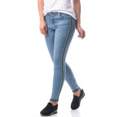 E754-411 Blugi lungi, skinny cu dungi pe lateral