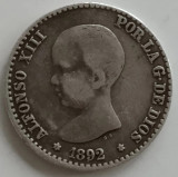 Moneda Argint Spania - 50 Centimos 1892 - 82