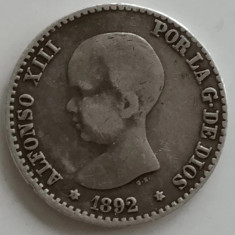 Moneda Argint Spania - 50 Centimos 1892 - 82