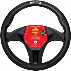 Husa volan Momo Comfort, microfibra, negru