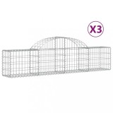 Cumpara ieftin Cosuri gabion arcuite 3 buc, 200x30x40/60 cm, fier galvanizat