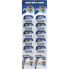 Set 10 Aparate De Ras Bic Flex 3 Cu 3 Lame, Lame De Barbierit, Lame Pentru Ras, Aparat Pentru Ras, Aparat Pentru Barbierit, Bic Pentru Ras, Bic Pentru