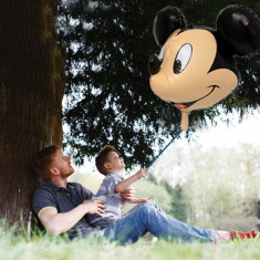 Balon gigant Mikey Mouse, figurina 3D din folie3D, 74x52 cm, aer si heliu foto