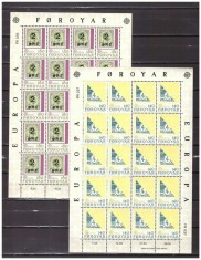 Insulele Feroe 1979 - Europa, timbru pe timbru, CEPT, serie minicoli neuzate