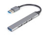 HUB extern GEMBIRD, porturi USB: USB-A 3.1 x 1, USB-A 2.0 x 3, conectare prin USB-A, argintiu, &quot;UHB-U3P1U2P3-02&quot; (timbru verde 0.8 lei)
