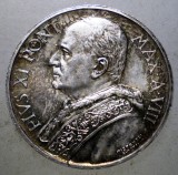 F.654 VATICAN PAPA PIUS IX 5 LIRE 1929 XF/AUNC ARGINT 10000ex., Europa