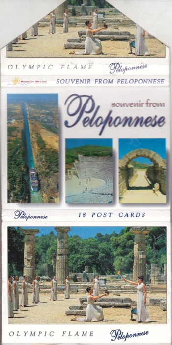 bnk cp Grecia - Peloponez - pliant cu 17 carti postale necirculate