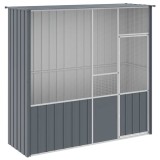 Cumpara ieftin Colivie Pasari Antracit 215x78x200cm Otel Galvanizat, Voliera Mare Interior/Exterior, Sigura, Spatiu Amplu Activitati, Iepuri, Rate, Gaine