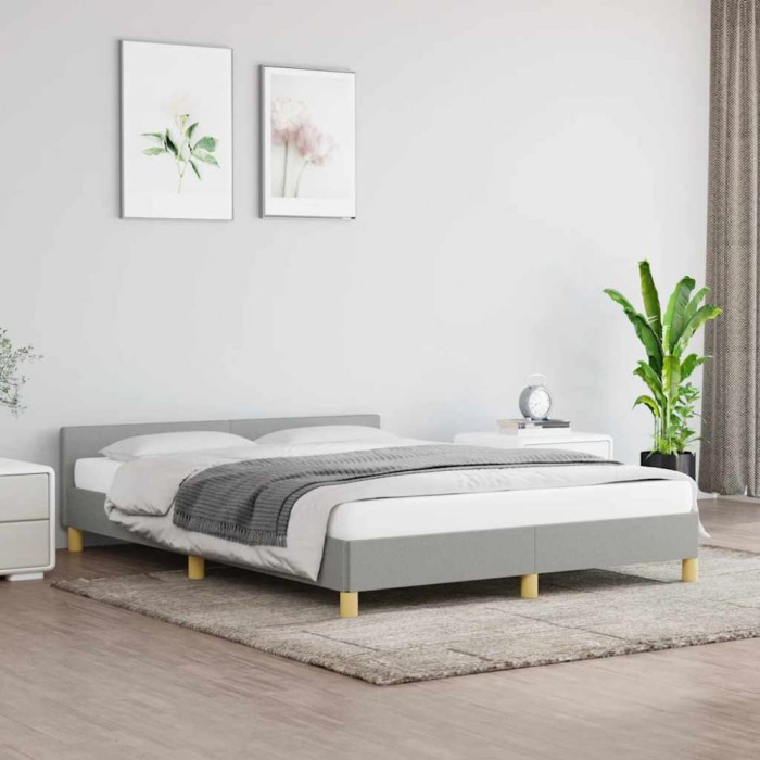 vidaXL Cadru de pat fără saltea, gri deschis, 140x200 cm, textil 347415