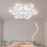 Lustra LED cu telecomanda BLOSSOM 72W, 6 Petale, lumina Rece/Calda/Neutra, Dimabila, Alb ModernLight Concept