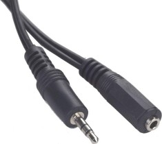 CABLU audio GEMBIRD prelungitor stereo (3.5 mm jack M/T), 5m, conectori auriti, black &quot;CCA-421S-5M&quot; (timbru verde 0.08 lei)
