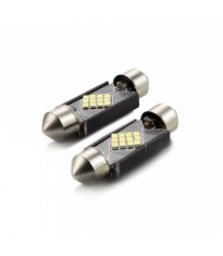 Set LED auto SMD SOFIT 39mm C5W Can-bus 3W 12V 240lm alb pentru interior / portbagaj CarGuard foto