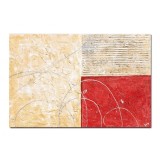 Tablou abstract pictat manual living, birou, Impovizatie in abstract 3, 90x60cm ulei pe panza in cutit efect 3D, gata de agatat pe perete
