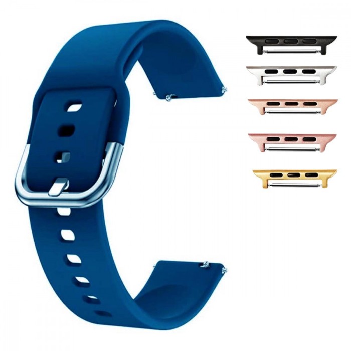 Curea silicon, compatibila Apple Watch 9|8|7|6|5|4|3|2|1 Series, 41mm|40mm|38mm, Cobalt Blue