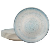 Set 6 farfurii desert, 20 cm, Marshmallow, Cesiro, Multicolor