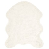 vidaXL Covor Faux din L&acirc;nă de oaie Alb 50 x 80 cm Poliester 42021474