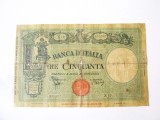 Rara! Italia 50 Lire 1943 bancnota uzata la cel mai mic pret,vedeti imaginile