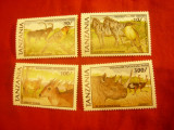Serie mica Tanzania 1991 - Fauna , 4 valori, Nestampilat