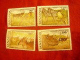 Serie mica Tanzania 1991 - Fauna , 4 valori