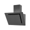Hota cu design inclinat Deco, 60 cm, sticla neagra, filtru pentru grasime din aluminiu