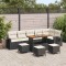 vidaXL Set de canapele pentru grădină 10 pcs Negru Rattan poli 3363720