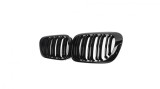 Cumpara ieftin Set 2 grile duble, negru lucios, M Design pentru BMW E46 Coupe Nonfacelift