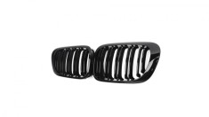 Set 2 grile duble, negru lucios, M Design pentru BMW E46 Coupe Nonfacelift