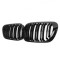 Set 2 grile duble, negru lucios, M Design pentru BMW E46 Coupe Nonfacelift