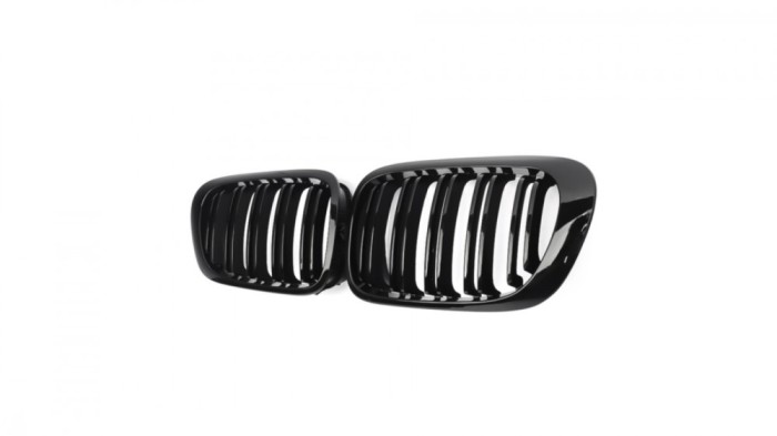 Set 2 grile duble, negru lucios, M Design pentru BMW E46 Coupe Nonfacelift