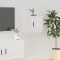 Gossi dulap tv montat pe perete, alb extralucios, 40x34,5x40 cm