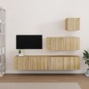 Gossi set dulap tv, 4 piese, stejar sonoma, lemn prelucrat