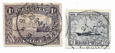 Belgia - Marci diverse, 1915-1946 - valori obliterate (2 buc.) foto