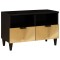 vidaXL Cabinet TV Negru și Aur 70 x 33 x 46 cm Lemn masiv de mango 4017829