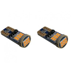 Set 2 Becuri LED Auto T10 AutoREY&reg; Premium Canbus W5W UltraBright Pentru Pozitie, Plafoniere, Portbagaj, Lumina Portocalie 3000K fara erori in bord