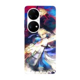 Husa compatibila cu Huawei Mate 40 Pro model Saber Fate Grand Order, Silicon, TPU, Viceversa