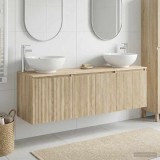 Cumpara ieftin Set dulap baie 3 buc. Stejar Sonoma 161,5 x 44,5 x 80 cm