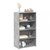 VidaXL Dulap &icirc;nalt, gri beton, 70x41x124 cm, lemn prelucrat