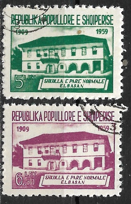 B0167 - Albania 1960 - Invatamant 2v.stampilate,serie completa