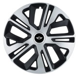 Set 4 Capace Roti 14 Inchi (R14) Raven Gri-Negru, Compatibile Cu Minicooper