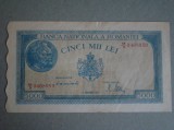 Bancnota 5000 lei 15 Decembrie 1944 Filigran Orizontal - XF+