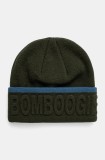 Bomboogie caciula culoarea verde, din tricot gros, LU8280TZVA3