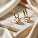 Cumpara ieftin Cercei Lumina Diamantului Regal , Cercei placati 14K