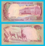 Vietnam Sud (p#32) 200 Dong 1972 UNC &#039;Căprioare&#039; serie: 286756